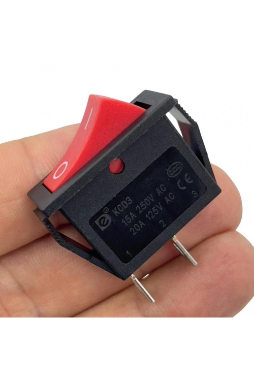 IC-114 Tekli Dar Işıksız Anahtar On-Off 2P Kırmızı