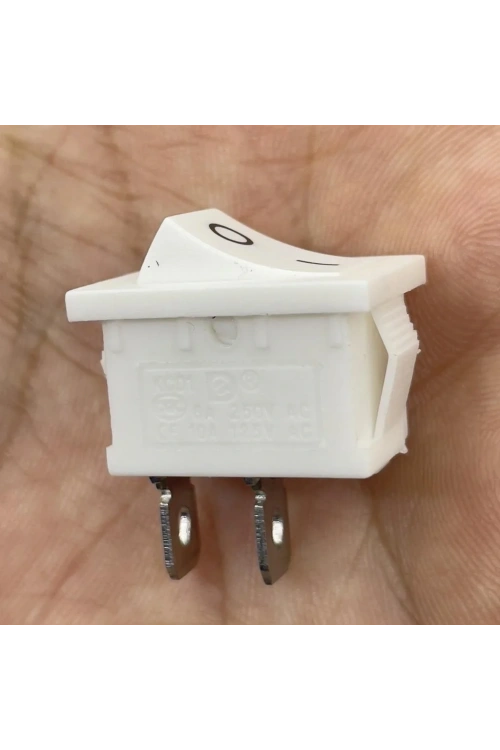 IC-120B Mini Işıksız Anahtar 2P On-Off Beyaz