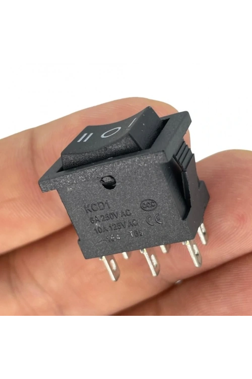 IC-123-6 Mini Işıksız Anahtar On-Off-On 6P