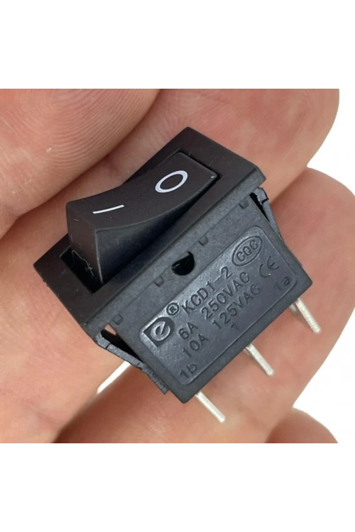 IC-125 Mini Işıksız Yaylı Anahtar OFF-MOM 3P