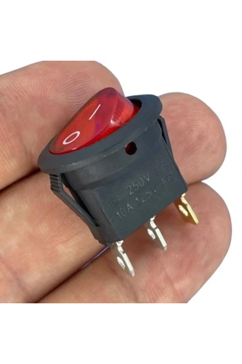 IC-131-0 Mini Yuvarlak Işıklı Anahtar 220V 3P