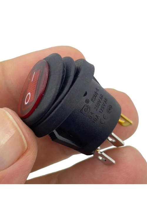 IC-131W Yuvarlak Işıklı Anahtar Su Geçirmez 3P