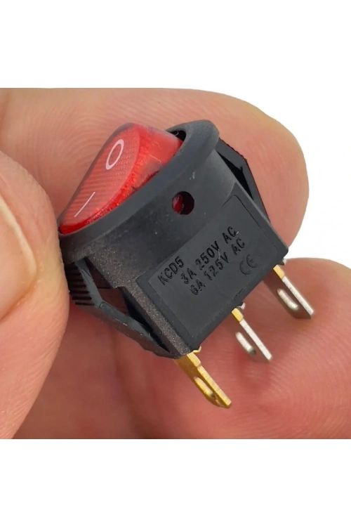 IC-134D Mini Yuvarlak Anahtar Işıklı On-Off 3P