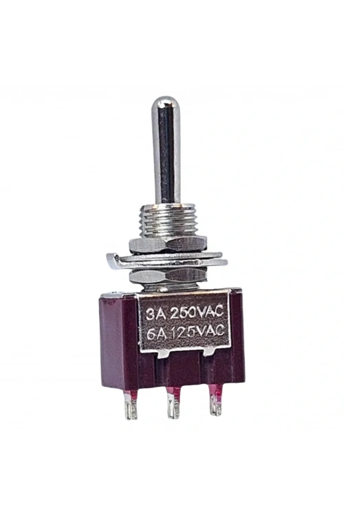 IC-142 Toggle Switch Yaylı On-Off-Mom (Kaliteli) Ø6mm MTS-113