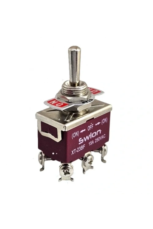 IC-160S SWION Toggle Switch Mom-Off-Mom Ø12mm 15A 6P XT-23BF