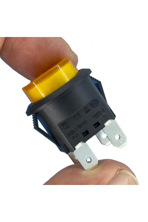 IC-180N Buton Plastik 22mm 12V 4P Sarı
