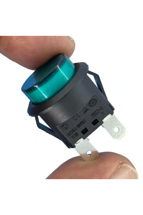 IC-180N Buton Plastik 22mm 12V 4P Yeşil