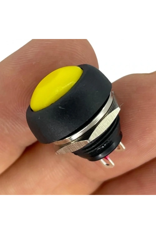 IC-184 Sarı Plastik Push Buton 12mm PBS-33B
