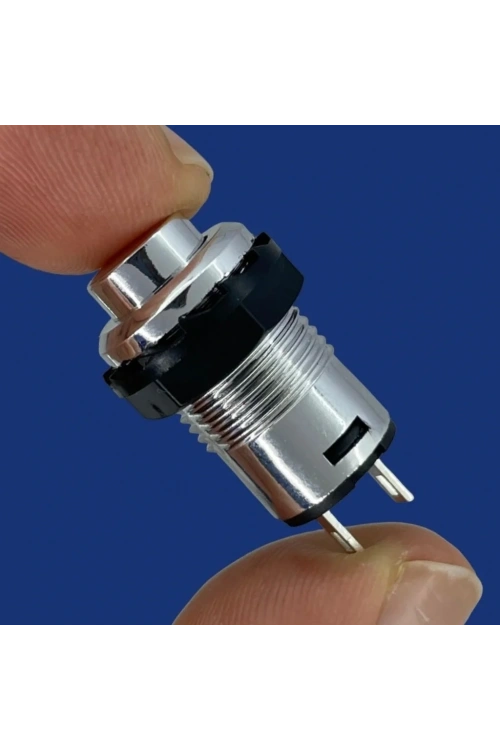 IC-185C Gümüş Buton Yuvarlak Plastik Kalıcı 12mm 2P