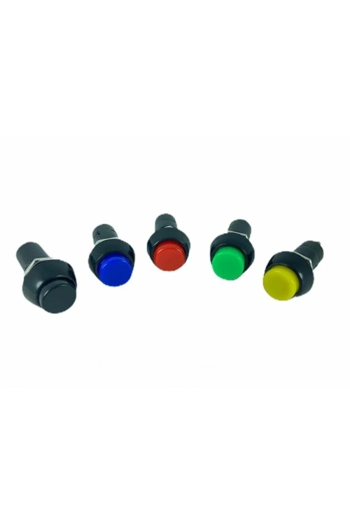 IC-186 Buton Plastik (PBS11B) Yaylı 12mm Siyah