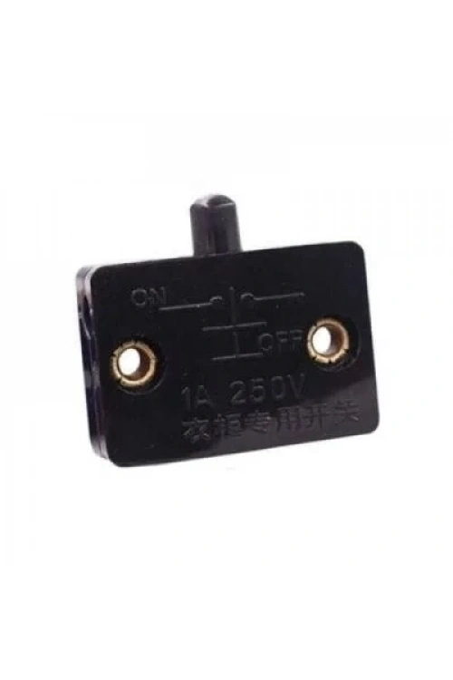 IC-187F Ters Kapak Swici Dolap Kapak Switch Sıva Üstü 250V 1A Siyah