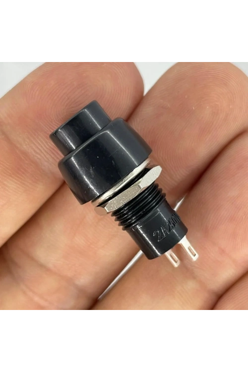 IC-190 Siyah Buton Yuvarlak Plastik Kalıcılı 10mm