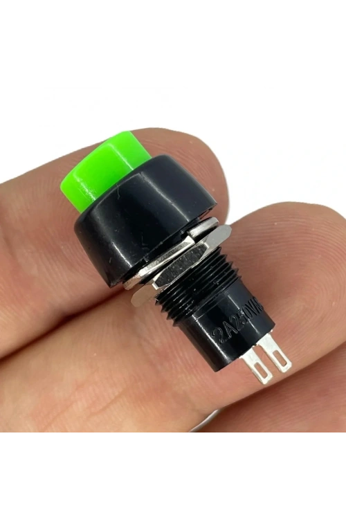 IC-190 Yeşil Buton Yuvarlak Plastik Kalıcılı 10mm