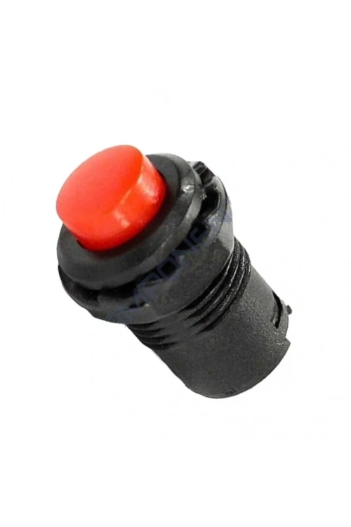 IC-191C (IC-186D) Buton Plastik Yaylı 12mm 2P DS-227 Kırmızı