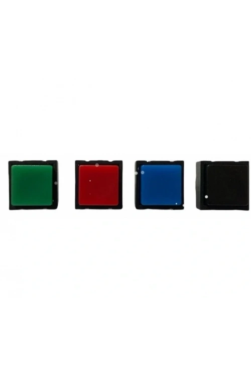IC-204C Yaylı Kare Plastik Buton 12x12mm PBS-18B (Siyah)