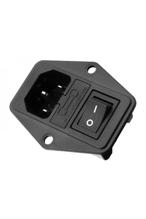 IC-214 C14 Power Soket Sigorta Yuvalı Anahtarlı Pano Tip