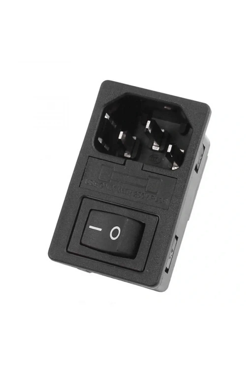 IC-214A C14 Power Soket Sigorta Yuvalı Anahtarlı Kutu Tip
