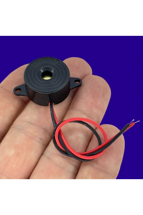 IC-221 Kablolu Buzzer Devreli Piezo 12-24V DC 23mm