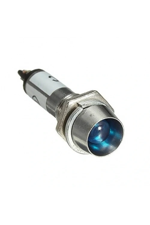 IC-225 8mm Sinyal Lambası Metal 220V Mavi