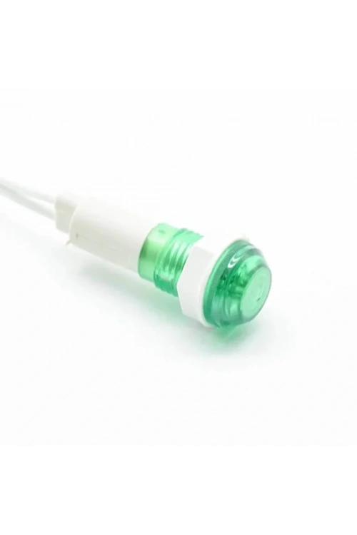 IC-227 10mm Sinyal Lambası Plastik Kablolu 220V Yeşil