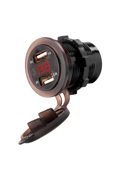 IC-266D Pano Tipi Voltmetreli 2li USB