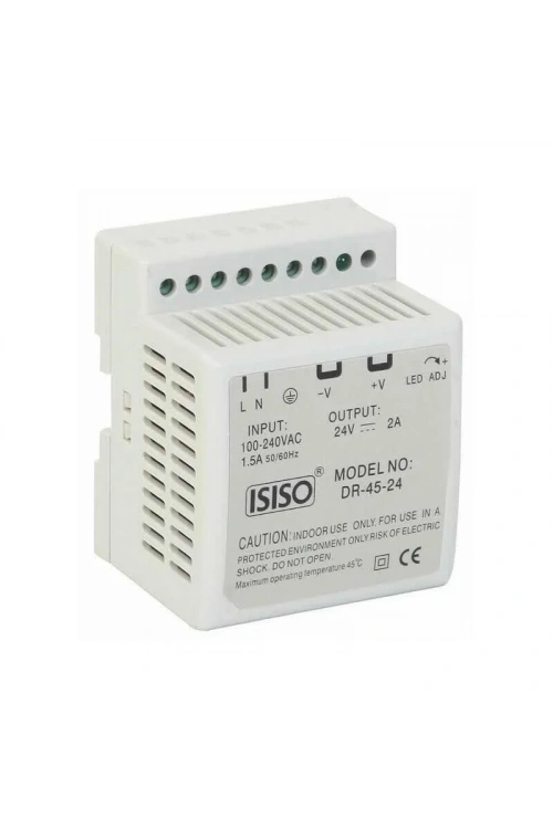 IDR-45-12 - 45W 12VDC 3.5A Raya Montajlı Güç Kaynağı