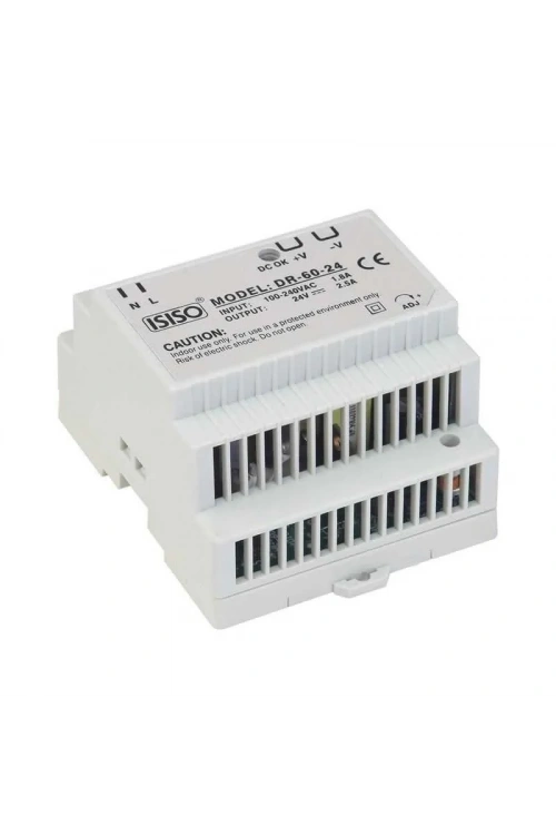 IDR-60-12 - 60W 12VDC 4.5A Raya Montajlı Güç Kaynağı