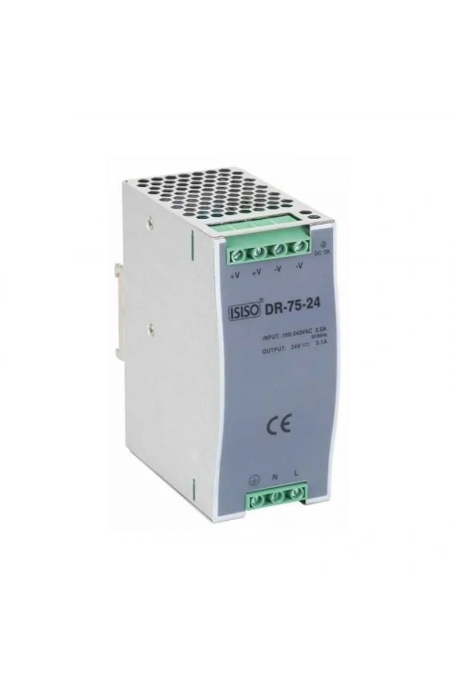 IDR-75-12 - 75W 12VDC 6.3A Raya Montajlı Güç Kaynağı