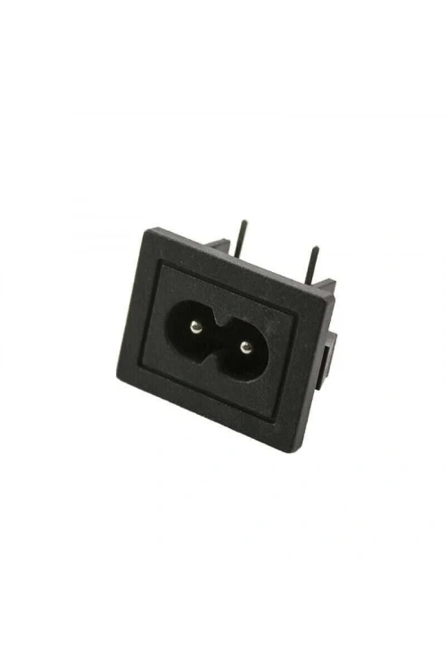 IEC320 C8 Erkek Power Soketi 90 Derece