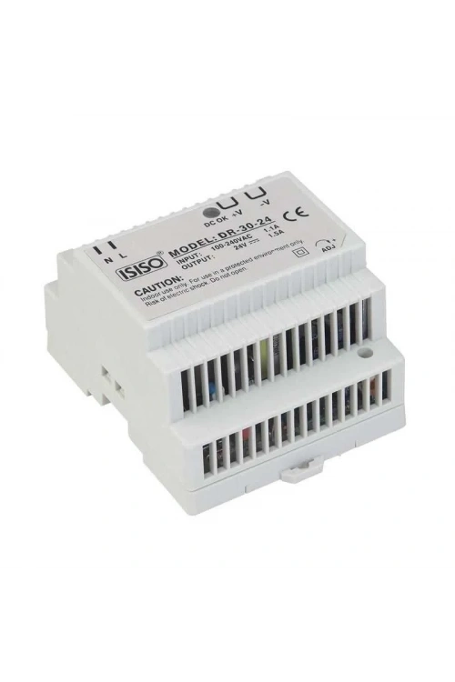IHDR-30-24 - 30W 24VDC 1.5A Raya Montajlı Güç Kaynağı