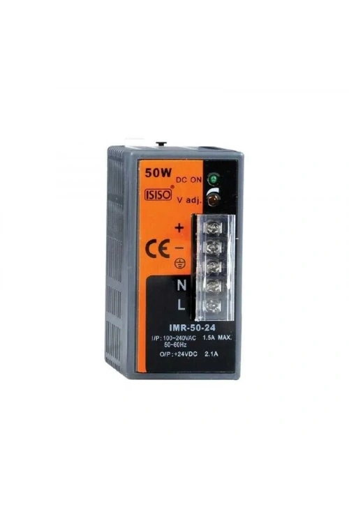 IMR-50-12 - 50W 12VDC 4.2A Ray Montajlı Kapalı Tip Mini Güç Kaynağı