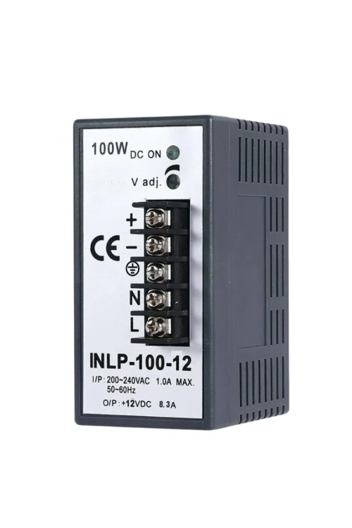 INLP-100-12 - 100W 12VDC 8.3A Raya Montajlı Güç Kaynağı