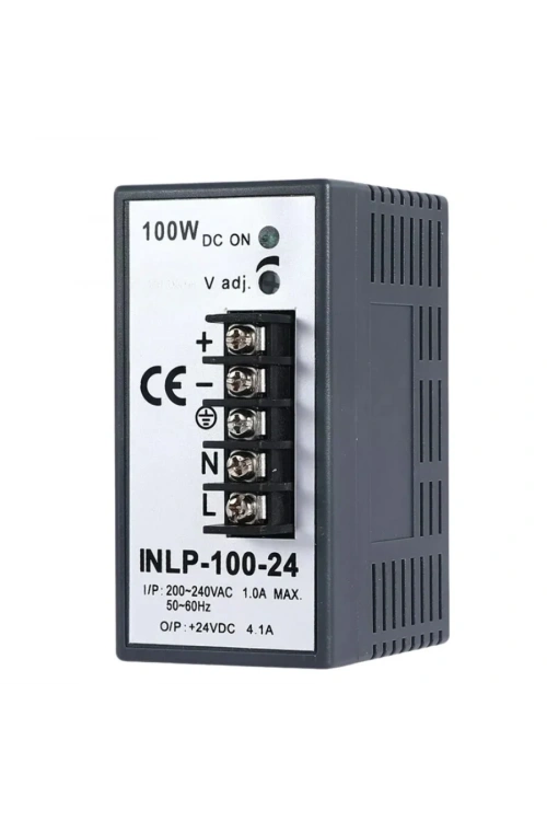INLP-100-24 - 100W 24VDC 4.1A Raya Montajlı Güç Kaynağı