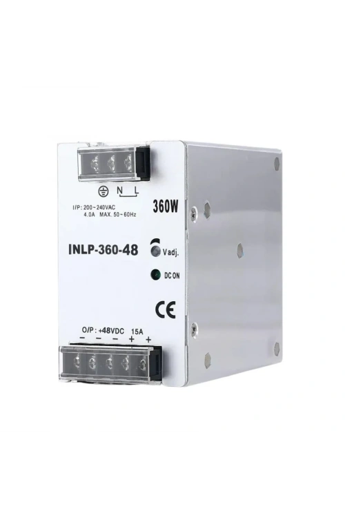 INLP-360-48 - 360W 48VDC 7.5A Raya Montajlı Güç Kaynağı