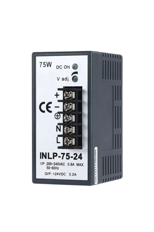 INLP-75-24 - 75W 24VDC 3.2A Raya Montajlı Güç Kaynağı