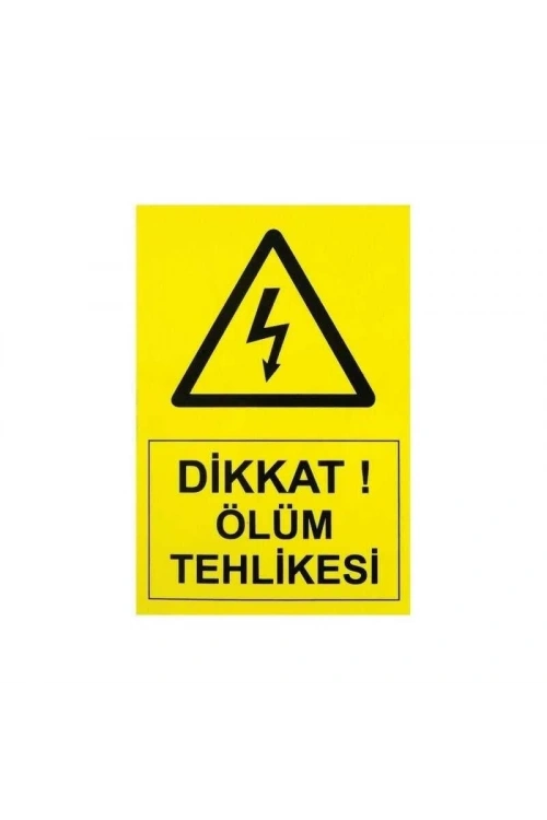IS-Tİ2 Tehlike Etiketi 14x10cm (Yüksek Voltaj)