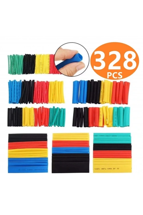 Isı İle Daralan Shrink Boru Makaron Kablo Yalıtım Set 328 Parça
