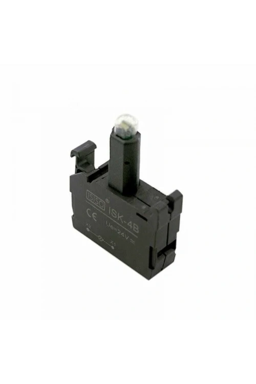 ISK-4B 24V Buton Işık Kontağı - Kırmızı