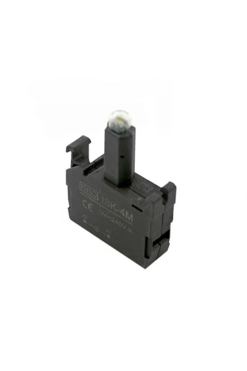 ISK-4M 220V Buton Işık Kontağı - Kırmızı