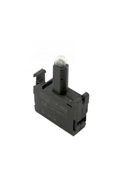 ISK-6M 220V Buton Işık Kontağı - Mavi