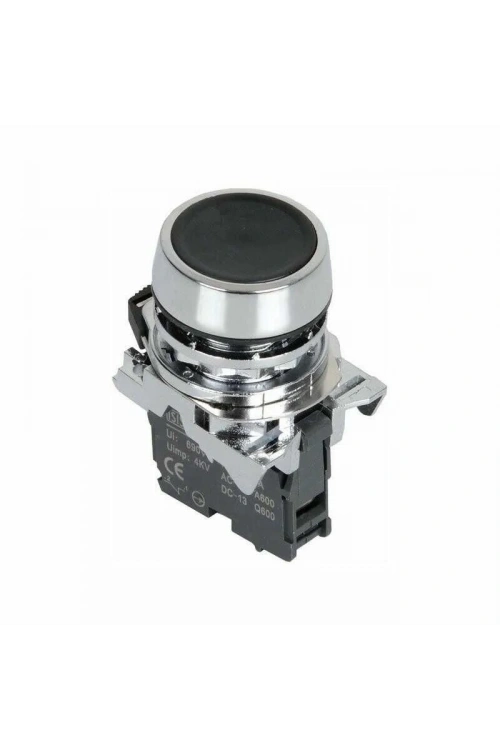 ISM-BA21 Metal Yaylı Push Buton - Siyah