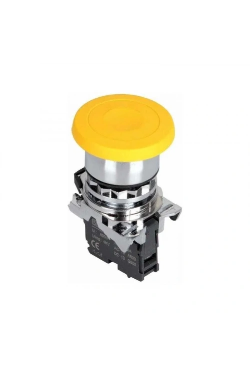 ISM-BC51 Mantar Kafalı Yaylı Metal Buton - Sarı