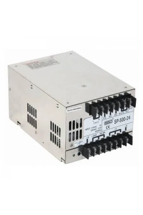 ISP-500-24 - 500W 24VDC 20.0A Ray Montajlı Kapalı Tip Güç Kaynağı