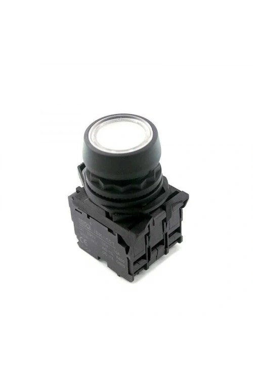 ISP-AW31B5 24V Led Işıklı Yaylı Buton - Beyaz