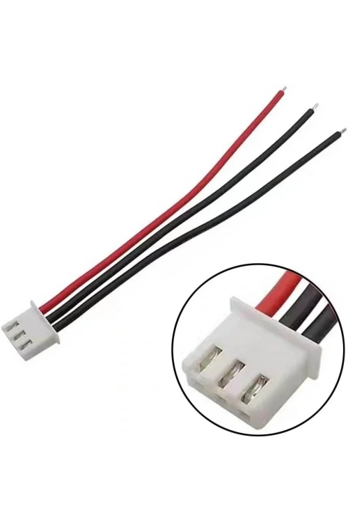 JST-XH 2.54mm 3 Pin 26AWG 20cm Tek Damarlı Dişi Bağlantı Kablosu