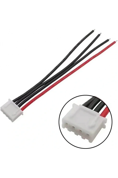 JST-XH 2.54mm 4 Pin 26AWG 20cm Tek Damarlı Dişi Bağlantı Kablosu