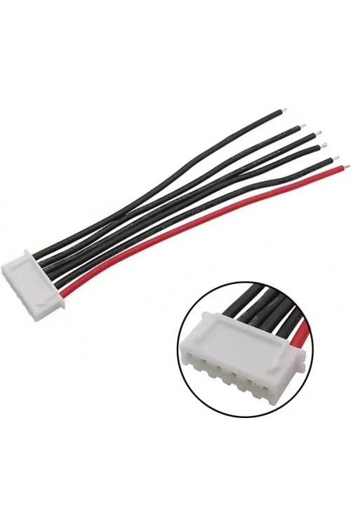 JST-XH 2.54mm 6 Pin 26AWG 20cm Tek Damarlı Dişi Bağlantı Kablosu