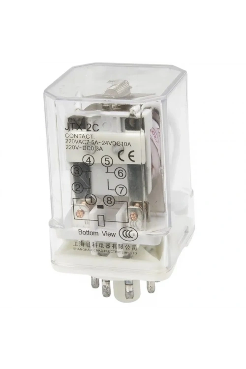 JTX-2C AC 380V 8 Pin 2NO + 2NC Elektromanyetik Röle