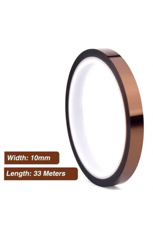 Kapton Bant 10mmx33m Yüksek Isıya Dayanıklı Yanmaz Bant