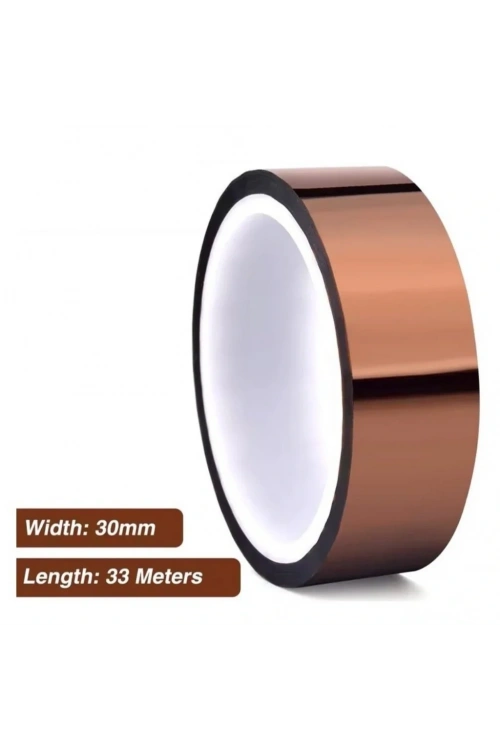 Kapton Bant 30mmx33m Yüksek Isıya Dayanıklı Yanmaz Bant